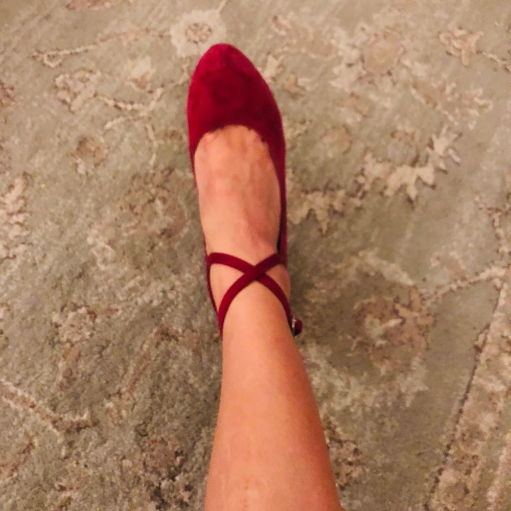 Maroon Platform Heels - image 4